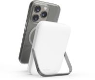 Power bank Puro Stand Power Mag, 5000mAh, wireless MagSafe, e bardhë/argjendtë