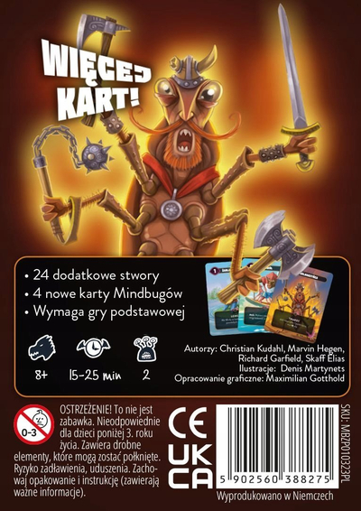 Ekspansion lojë me letra Portal Games Mindbug New Minions, për 2 4 lojtarë, për familje, shumëngjyrëshe