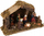 Stallë Krishtlindjesh Feeric Christmas, 7 figura, 5 microLED, shumëngjyrëshe