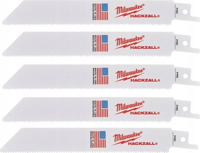Tehe sharre reciproke Milwaukee Hackzall M12, 6", bi-metal, set 5 copë