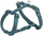 Parzmore qeni Trixie Premium H Harness, 42-60 cm, gjerësi 1.5 cm, blu petrol