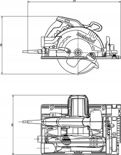 Рачна кружна пила Метабо KS 55 690903000, 1200W, длабочина на сечење 55mm, зелена