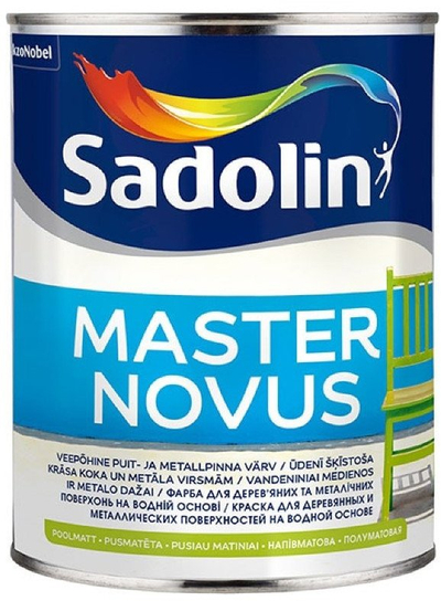 Bojë për dru edhe hekur Paint Master Novus 15 BW, alkide me bazë uji, 2.5L, e bardhë