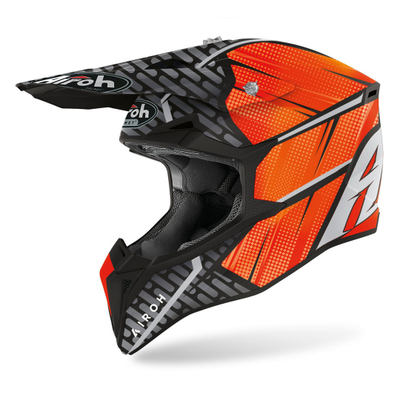 Kaskë motoçiklete Airoh Wraap Idol, offroad, 2XL, portokalli e zezë
