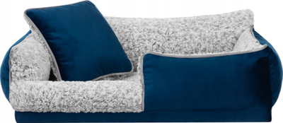 Shtrat për qen Flamingo Dog Bed New York M, i rehatshëm, bezhë me motive qenushësh