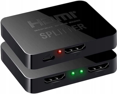 Ndarës video HDMI Lanberg, 2x HDMI, 4K, me USB C, i zi