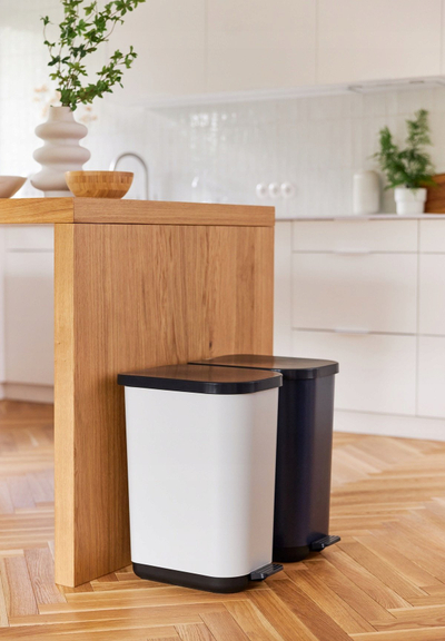 Kosh plerash Rotho RIBO Pedal Bin, 35L, plastik, gri