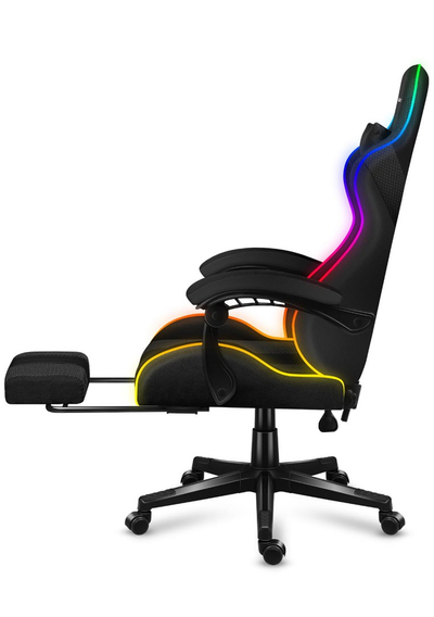 Karrige lojërash HUZARO Force 4.7, RGB Mesh, e zezë