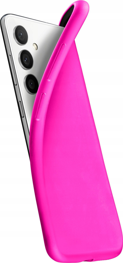 Kllëf telefoni Cellularline Chroma për Galaxy A35 5G, silikoni, kundër rrëshqitjes, rozë