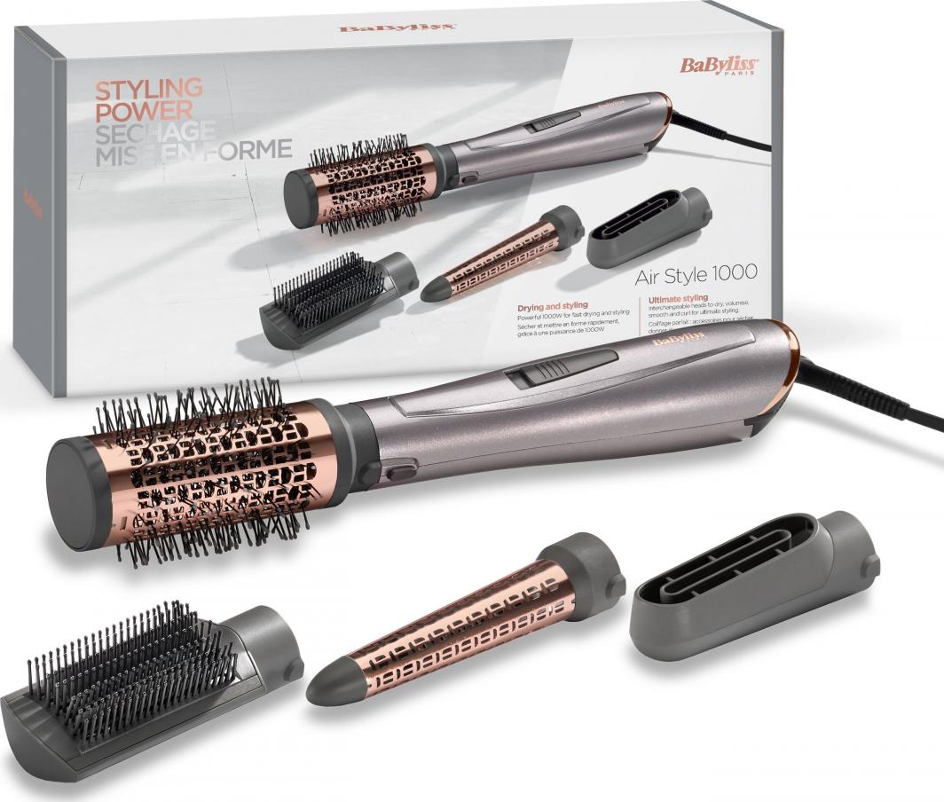 Stiluese për flokë BaByliss Air Style AS136E, 1000 W, rozë 8