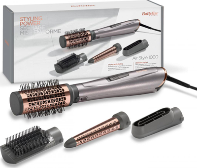 Stiluese për flokë BaByliss Air Style AS136E, 1000 W, rozë