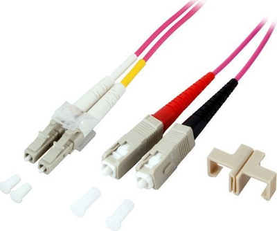 Kabllo fibër optike EFB Elektronik LC SC, 7.5m, OM4 50/125µm, vjollcë