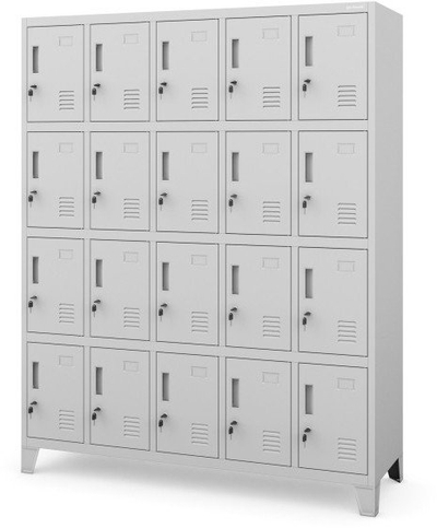 Dollap metalik magazinimi OHS ROBERT, 20 ndarje, 136x172x45 cm, gri