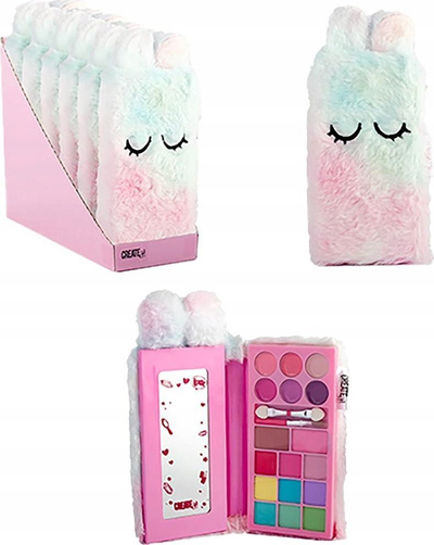 Set grimi Create It! Make-up Set Fluffy, paletë me pasqyrë, me furça, shumëngjyrësh