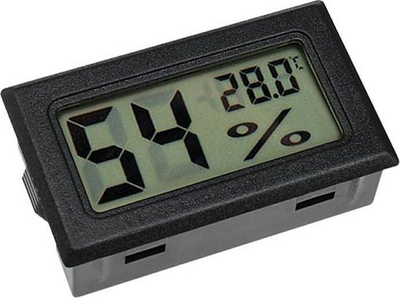 Termometër higrometër dixhital mini, LCD, -50°C deri 70°C, i zi