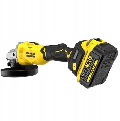 Mulli këndor Stanley Fatmax SFMCG710M1T, 125 mm, 18V brushless, bateri 4Ah, i verdhë