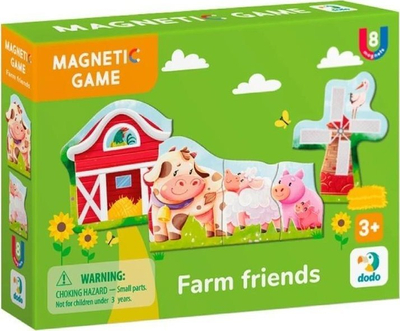 Lojë magnetike DoDo Farm Friends, figura fermë, shumëngjyrëshe