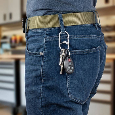 Karabiner Nite Ize G-Series Dual Chamber 2, çelik inoksi, ngjyrë argjendi