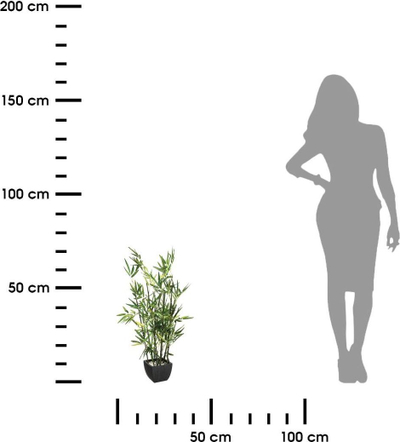 Bimë artificiale Atmosphera Bamboo, 70 cm, me vazo, jeshile