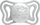 Biberon Chicco Physio Light Night, 16-36 muaj, 2 copë, jeshile dhe gri