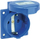 Prizë paneli Schuko, 10/16A 230V, IP54, blu