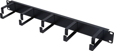 Organizer kabllosh Extralink EX.8680, 1U, për rack 19", i zi