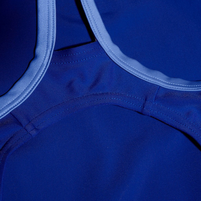 Kostum noti për goca Speedo Plastisol Thinstrap Muscleback, EnduraFlex, që s’e ha klori, blu koral