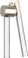 Shtypëse hudhre Maku Garlic Press, pjesë e brendshme e heqshme, manuale, argjendtë