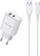 Karikues Awei PD81L EU GaN, 22.5W, 1x USB A 1x USB C, i bardhë