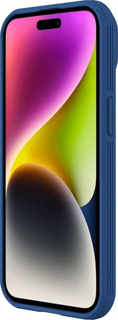 Mbrojtëse telefoni Nillkin CamShield Pro Magnetic për iPhone 15 Plus, me MagSafe, me kapak kamere, blu