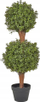 Bimë artificiale Buxus dekorative, 92cm, gjethe plastike, e gjelbër