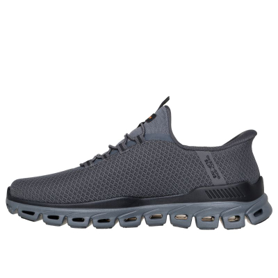 Машки спортски патики Skechers Glide-Step Noxus Slip-ins, Air-Cooled Memory Foam, мрежа, сиви