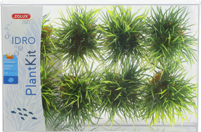 Shkurre zbukuruese për akuarium PlantKit Idro Small, set me 8 copë, 3 cm, jeshile