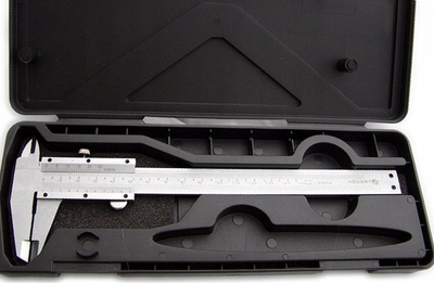 Kaliper analog Högert Technik, 150 mm, çelik inox, argjendtë