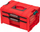 Организер со фиоки Qbrick System Pro Expert RED HD Drawer 2, со прилагодливи прегради, црвен