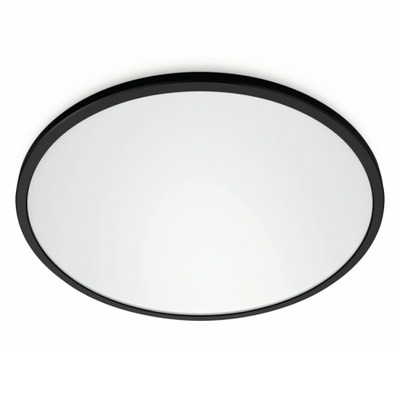 Plafonierë LED WiZ SuperSlim, 55cm, CCT smart, e zezë