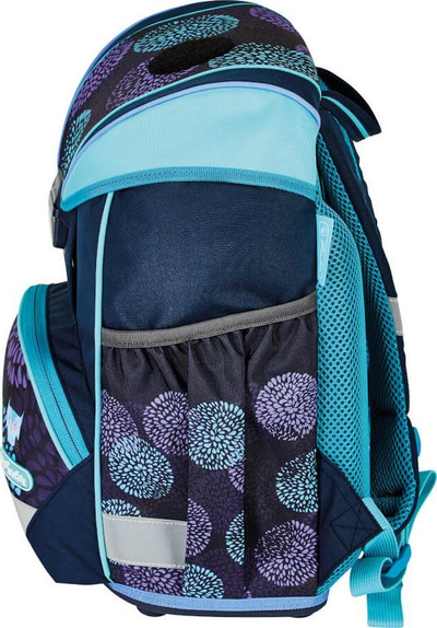 Set çante shkolle Herlitz UltraLight Plus Flower Owl, ergonomike, 750g, blu navy turquoise