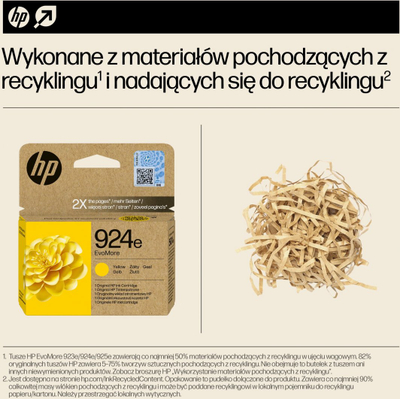 Ngjyrë printeri HP 924e, 800 faqe, e verdhë