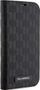 Futrollë Karl Lagerfeld KLBKP14LSAKLHP, për iPhone 14 Pro, tip bookcase, e zezë Saffiano Monogram