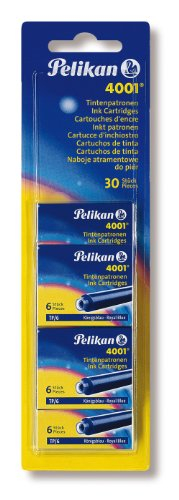 Rimbushje stilolapsi Pelikan 330845, bojë blu, set 30 copë