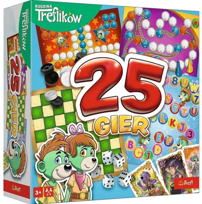Set lojërash tavoline Treflik Family Trefl, 25 lojëra, për fëmijë 3+