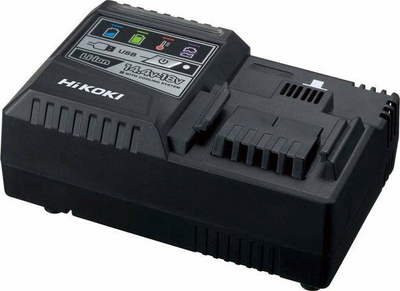 Karikues baterish HiKOKI UC18YFSL, Li-Ion 14.4V–18V, dalje USB, i zi