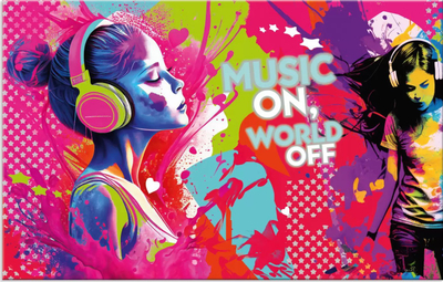 Подлога за маса HERMA Desk Pads Music Girl, 55 x 35 cm, двострана, со музички мотив