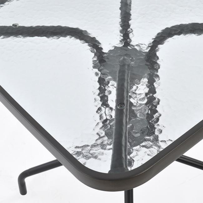 Tavolinë kopshti Figo HM5035.01, metalike, 60x60x72 cm, gri e errët