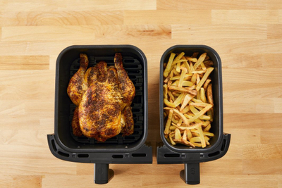 Fritezë me ajër Tefal DualEasy Grill EY905D, dy sirtarë, pa vaj, gri