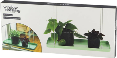 Tabaka varëse për lule Esschert Design Hanging Plant Tray Rectangular S, drejtkëndore, metal, jeshile