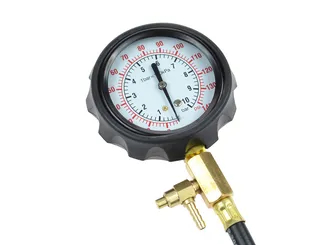 Testues presioni motori diesel GEKO, manometër analog, deri 10 bar, i zi
