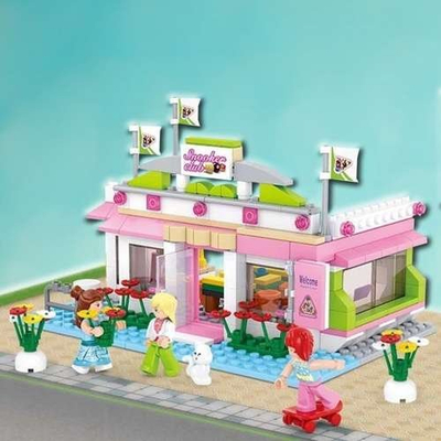 Lodra me blloqe Sluban Girls Dream B0527, klub bilardoje, moshat 6+, rozë jeshile
