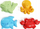 Set kallëpash rëre No Name Sea Animals, 4 copë, për kalamoj, shumëngjyrësh