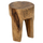 Stol 3-këmbësh druri teak natyral Φ30×40 cm (HM9349)